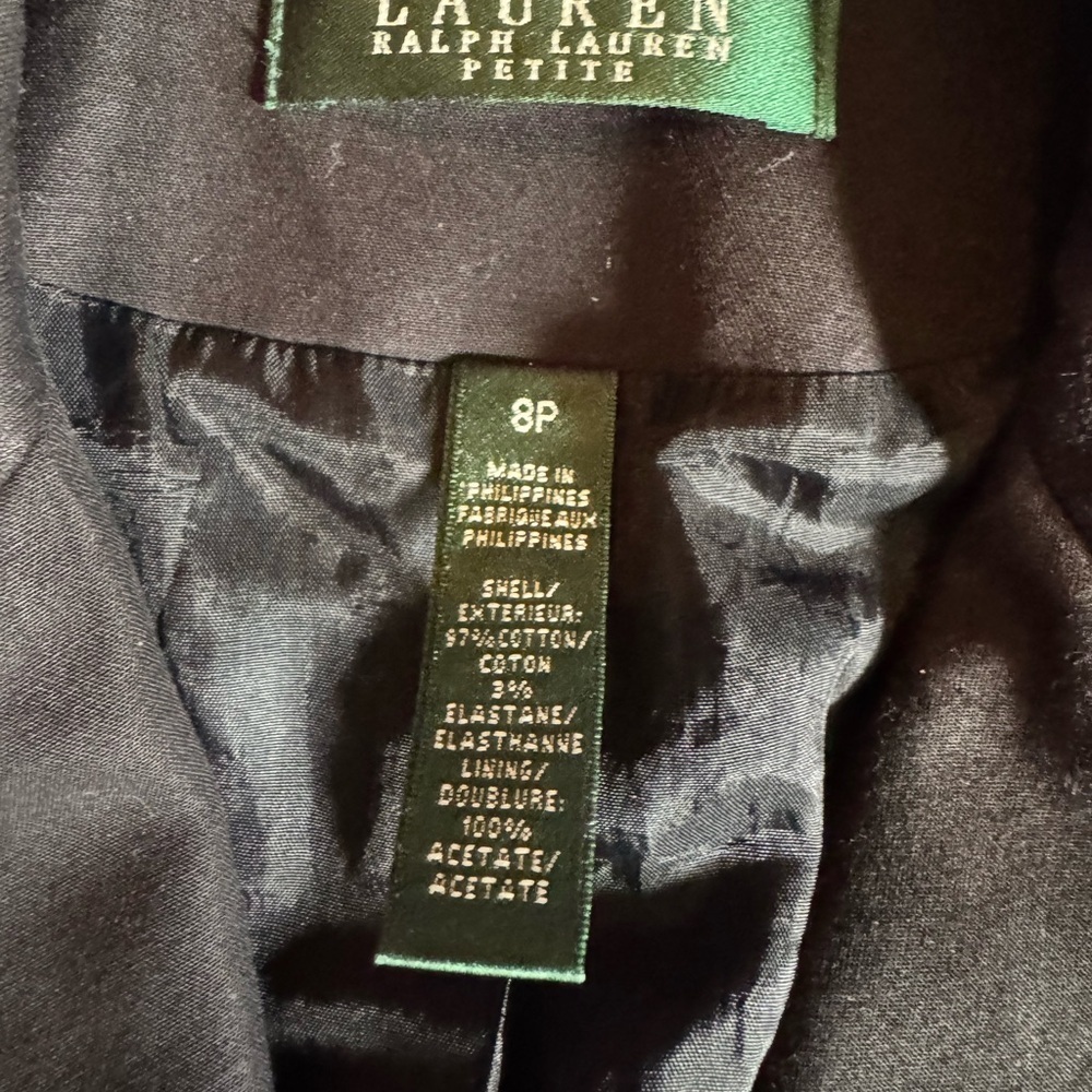 Ralph Lauren Black Blazer with Gold Embroidered Crest - Picture 7 of 8